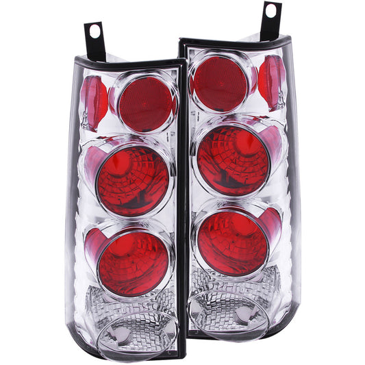 ANZO 1996-2002 Gmc Savana Taillights Chrome - eliteracefab.com