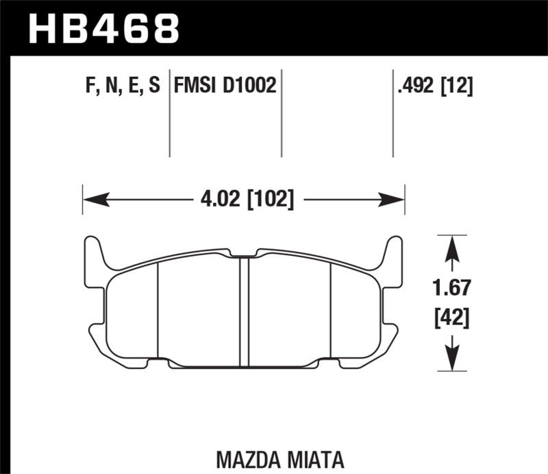 Hawk Performance HT-10 Rear Brake Pads - HB468S.492