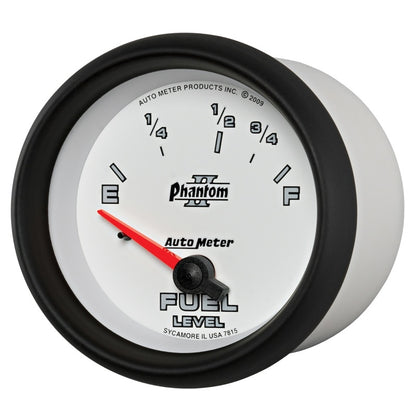 Autometer Phantom II 2-5/8in / 73 Ohms Empty - 10 Ohms Full Electrical Fuel Level Gauge 7815