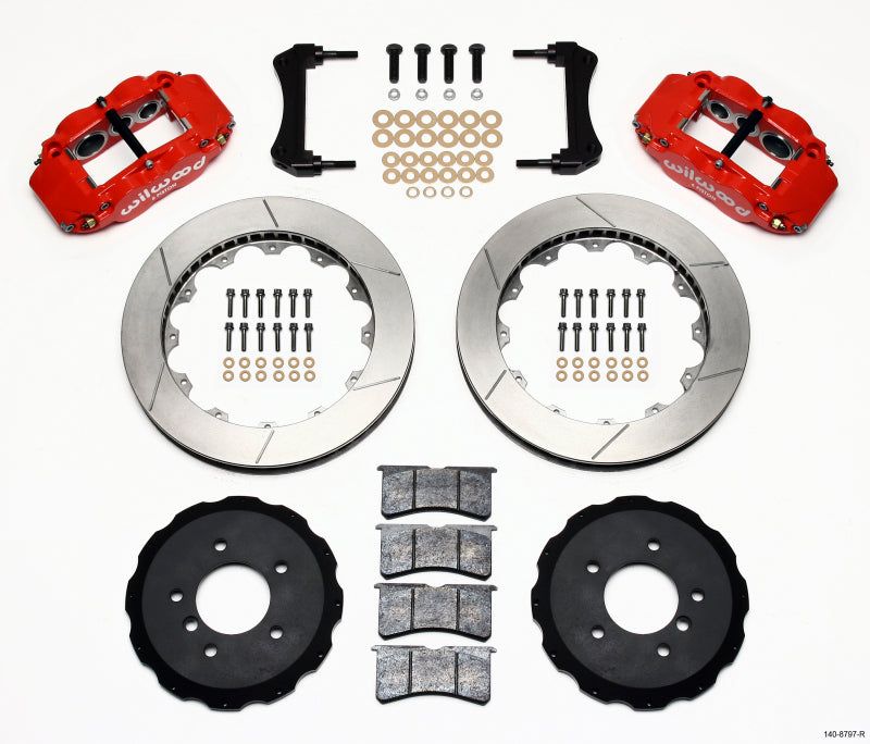 Wilwood Narrow Superlite 6R Front Hat Kit 13.06in Red E36 BMW M3 Wilwood