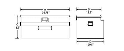 Tradesman Aluminum Flush Mount Truck Tool Box (36in.) - Brite Tradesman