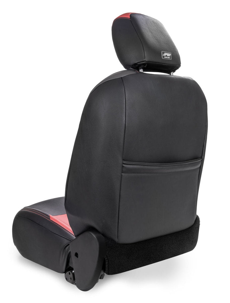 PRP 2018+ Jeep Wrangler JL/2 door/ Non-Rubicon  Front Seat Covers (Pair) - Black/Tan B037-04