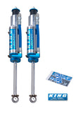 King Shocks 97-06 Jeep Wrangler TJ Front 2.5 Dia Piggy Hose Reservoir Shock 0-2in Lift (Pair)