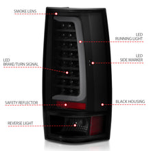 Load image into Gallery viewer, ANZO 2007-2014 Chevy Tahoe LED Taillight Plank Style Black w/Smoke Lens - eliteracefab.com