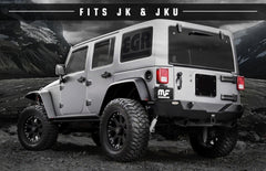 MagnaFlow 07-17 Jeep Wrangler JK 3.8/3.6L Dual Split Rear Exit Black Axle-Back Exhaust - eliteracefab.com