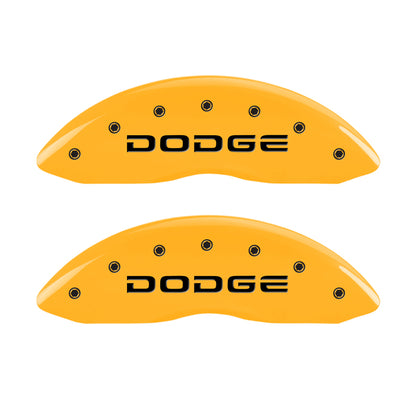MGP 4 Caliper Covers Engraved F & R Broken D/Dodge Yellow Finish Black Char 2006 Dodge Durango MGP