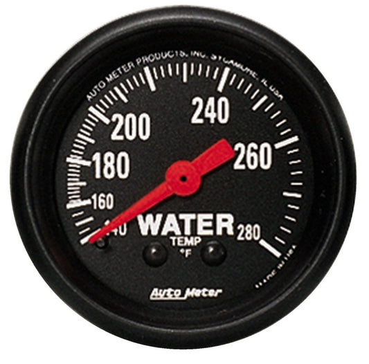 Autometer Z Series 2 1/6inch 140-280 Degree F Mechanical Water Temperature Gauge 2606