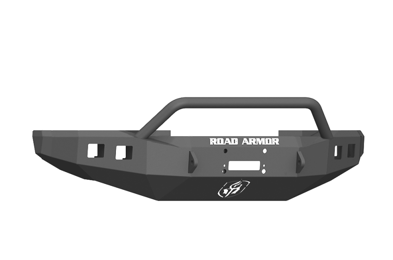 Road Armor 17-20 Ford F-250 Stealth Wide Fender Front Winch Bumper w/Pre-Runner Guard - Tex Blk - eliteracefab.com