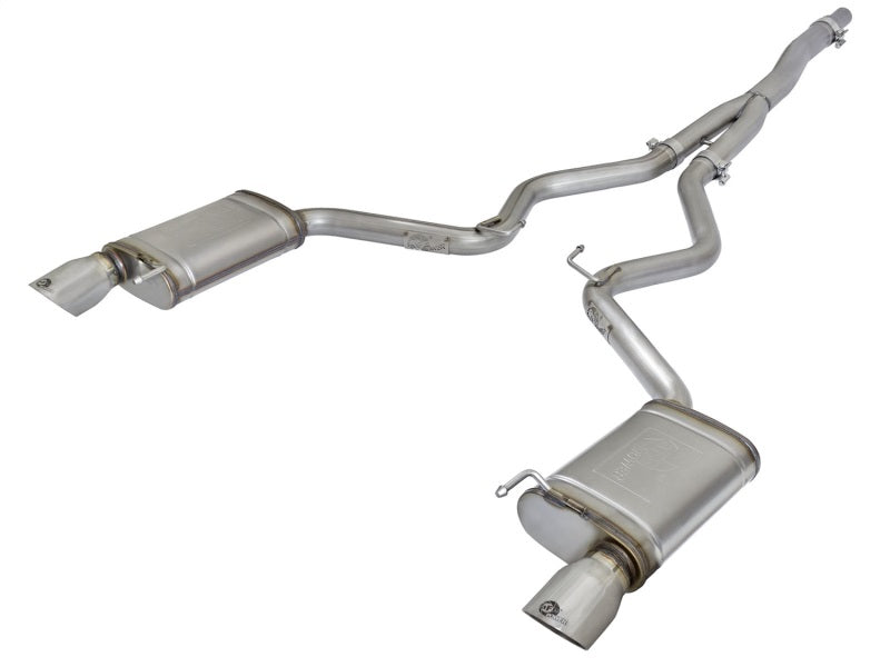 aFe MACHForce XP Exhausts Cat-Back SS-304 EXH w/ Polished Tips 15-16 Ford Mustang EcoBoost 2.3L (t) aFe