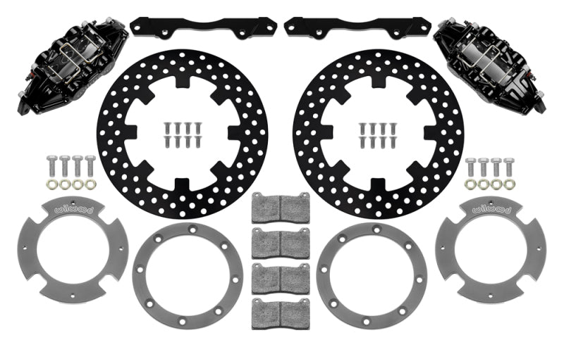 Wilwood 17-21 Can-Am X3RS Black 6-Piston Front Kit 11.25in - Drilled Rotors Wilwood