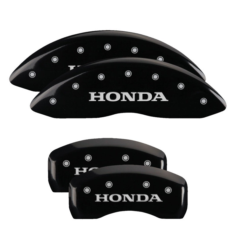 MGP Front set 2 Caliper Covers Engraved Front MGP Black finish silver ch MGP