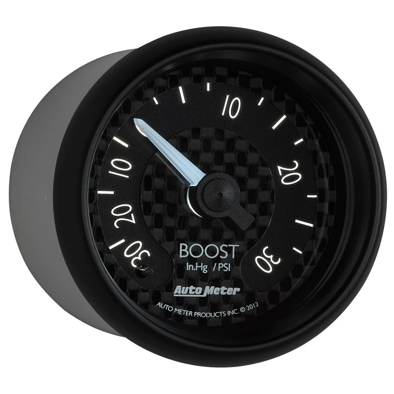 Autometer GT Series 52mm Mechanical 30 In Hg/30 psi Vacuum/Boost Gauge 8003