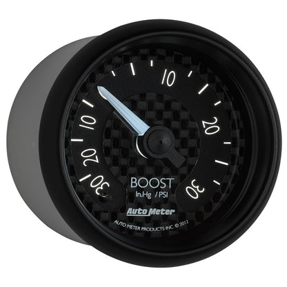 Autometer GT Series 52mm Mechanical 30 In Hg/30 psi Vacuum/Boost Gauge 8003