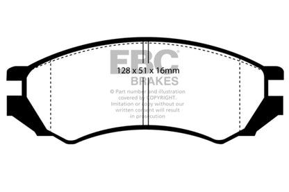 EBC 91-93 Nissan NX 2.0 (ABS) Greenstuff Front Brake Pads - eliteracefab.com