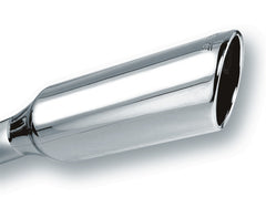 Borla 2.25in Inlet 4in Round Rolled Angle Cut x 12in Long Embossed Exhaust Tip - eliteracefab.com