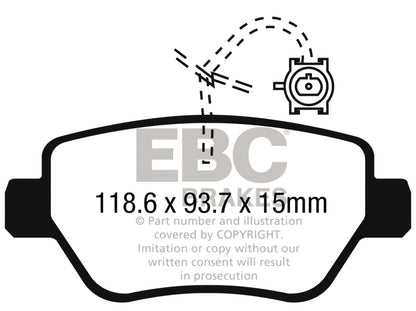 YellowStuff Rear Brake Pads - DP42258R EBC