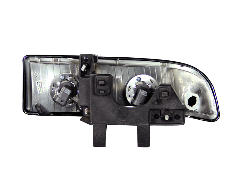 ANZO USA Chevrolet S-10 Crystal Headlights Black; 1998-2005 - eliteracefab.com