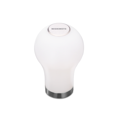 Mishimoto Teardrop Shift Knob - White - eliteracefab.com