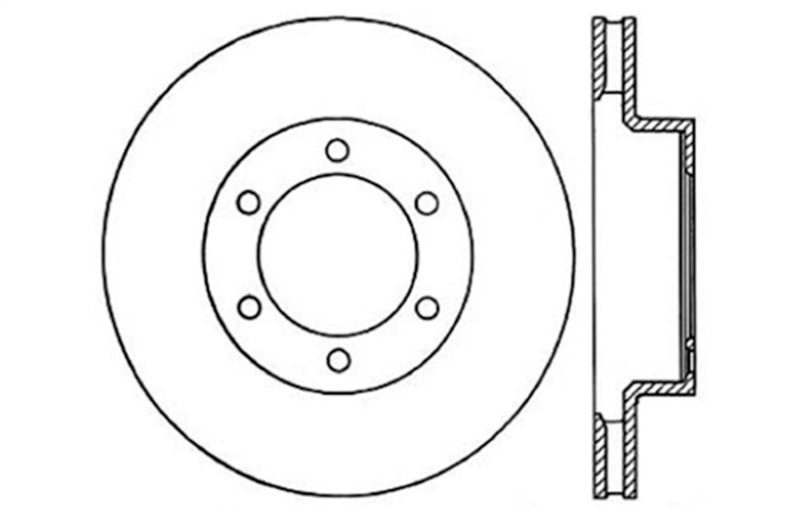 STOPTECH 07-08 TOYOTA FJ CRUISER / 05-08 TACOMA (6 LUG) / 03-08 4 RUNNER (319MM DISC) SPORTSTOP SLO, 127.44129L - eliteracefab.com