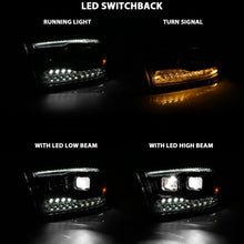 Load image into Gallery viewer, ANZO 2009-2018 Dodge Ram 1500 Led Projector Plank Style Switchback H.L Halo Black Amber (OE Style) - eliteracefab.com