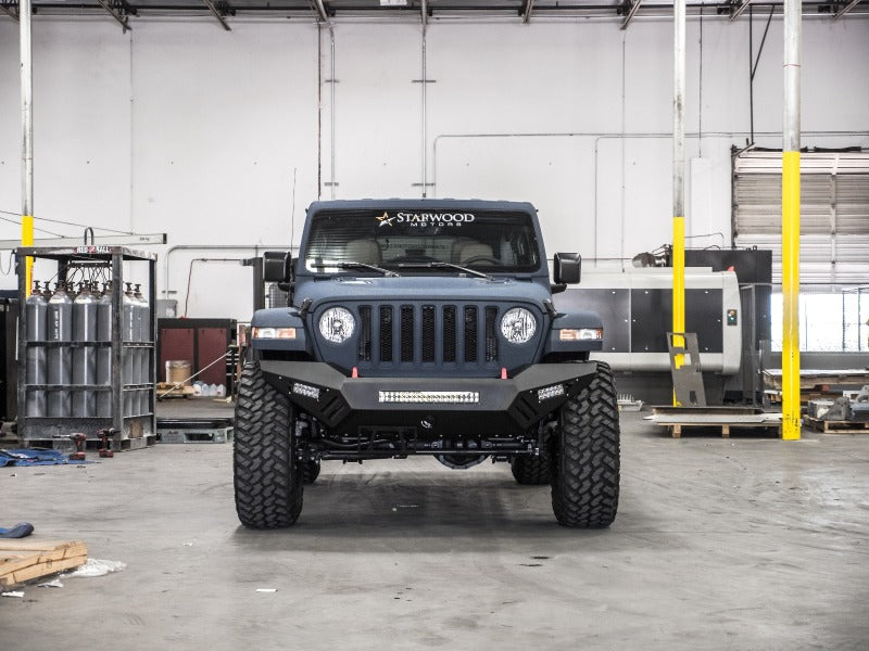 Road Armor 18-20 Jeep Wrangler JL SPARTAN Bolt-On Front Bumper Skid Plate Guard - Tex Blk Road Armor