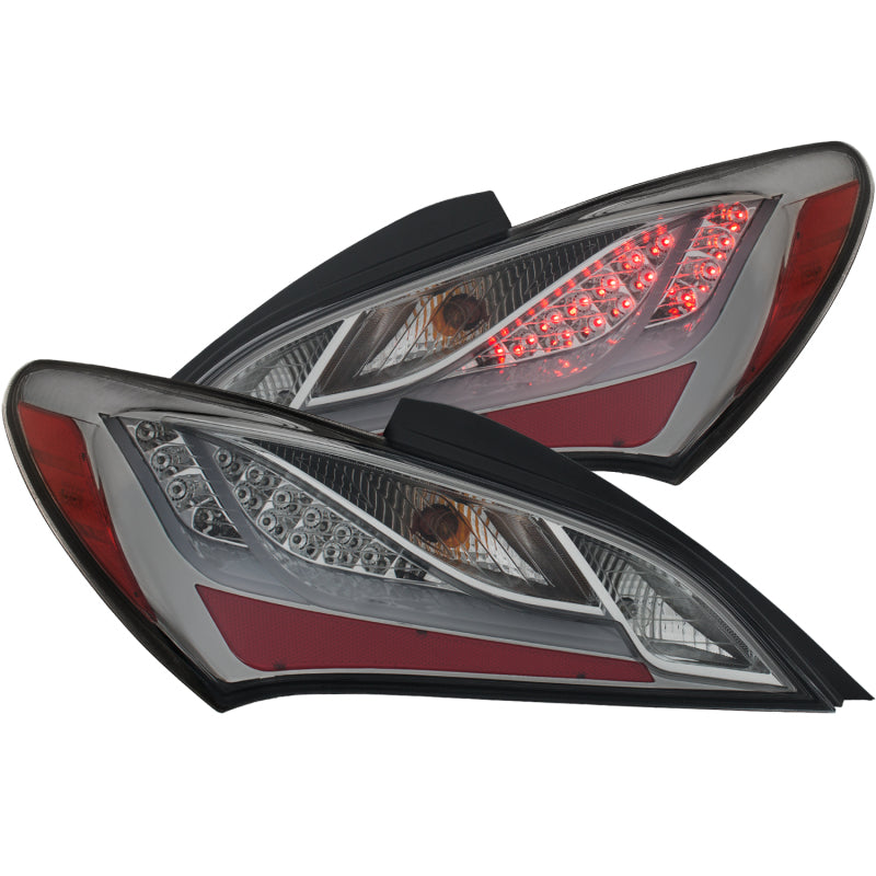 ANZO 2010-2013 Hyundai Genesis LED Taillights Smoke - eliteracefab.com