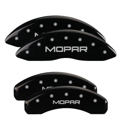 MGP 4 Caliper Covers Engraved Front & Rear Mopar Black Finish Silver Char 2019 Ram 1500