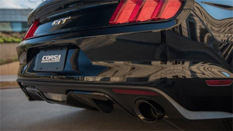 Corsa 15-16 Ford Mustang GT Convertible 5.0L V8 Black Xtreme Dual Rear Exit Exhaust - eliteracefab.com