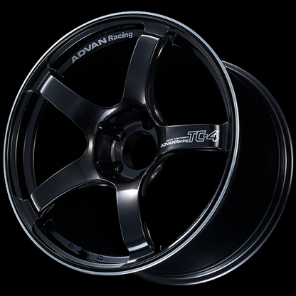 Advan YAD6E31ABGR TC4 16x7.0 +31 4-100 Black Gunmetallic & Ring Wheel