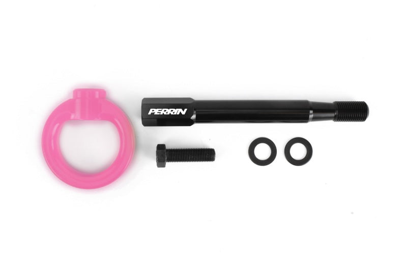 Perrin 13-20 & 2022 Subaru BRZ / 13-20 FRS/86 Tow Hook Kit (Rear) - Hyper Pink Perrin Performance