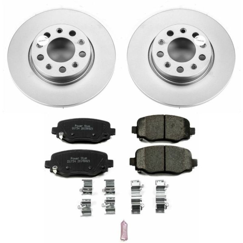 Power Stop 16-18 Fiat 500X Rear Z17 Evolution Geomet Coated Brake Kit - eliteracefab.com