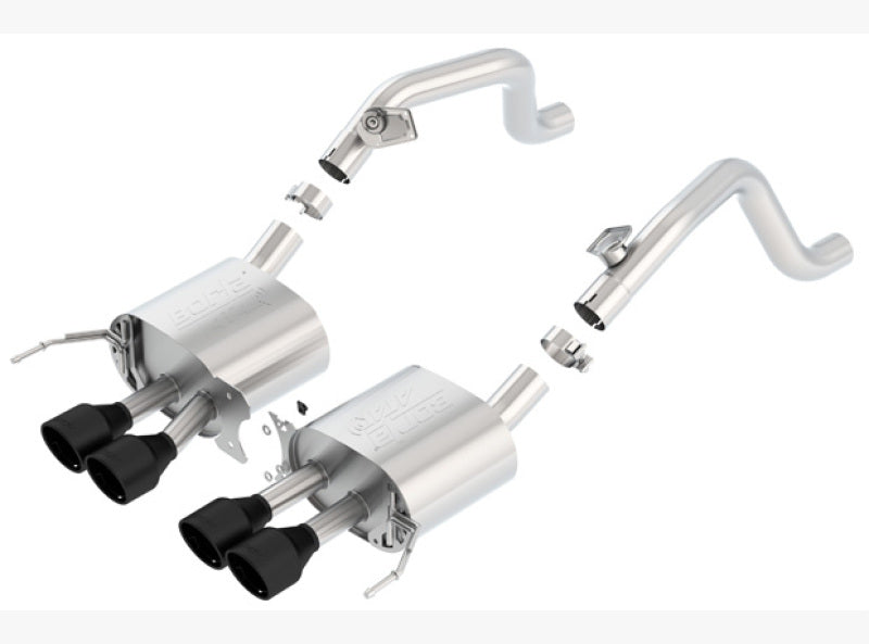 Borla 14-18 C7 Corvette Stingray Axle-Back ATAK Exhaust 2.75in To Muffler Dual 2.0in Out 4.25in Tip - eliteracefab.com