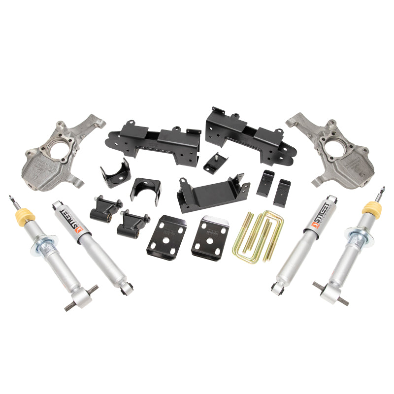 Belltech LOWERING KIT 2019 Chevrolet Silverado / GMC Sierra 1500 2WD All Cab - 2-4in Fr / 6in R - eliteracefab.com