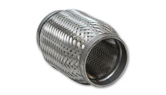 Vibrant SS Flex Coupling with Inner Braid Liner 2.25in inlet/outlet x 8in flex length - eliteracefab.com