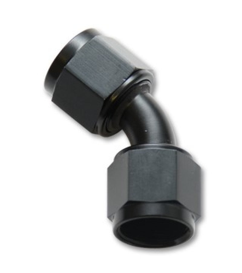 Vibrant -20AN X -20AN Female Flare Swivel 45 Deg Fitting (AN To AN) -Anodized Black Only - eliteracefab.com