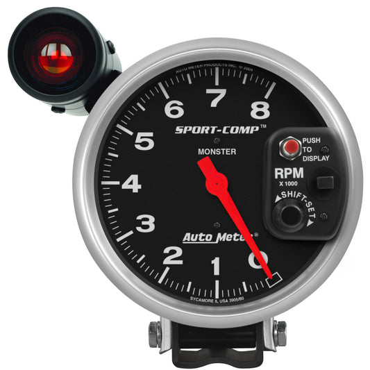 Autometer Sport-Comp 5 inch 8,000 RPM  Shift-Lite Tachometer 3905