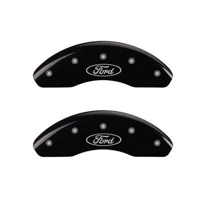 MGP 4 Caliper Covers Engraved Front & Rear SPORT Black finish silver ch MGP