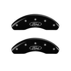 MGP 4 Caliper Covers Engraved Front Mustang Engraved Rear SN95/GT Black finish silver ch - eliteracefab.com