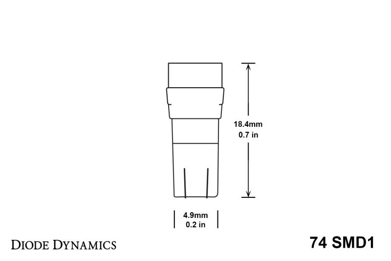 Diode Dynamics 74 SMD1 LED - Amber Set of 4