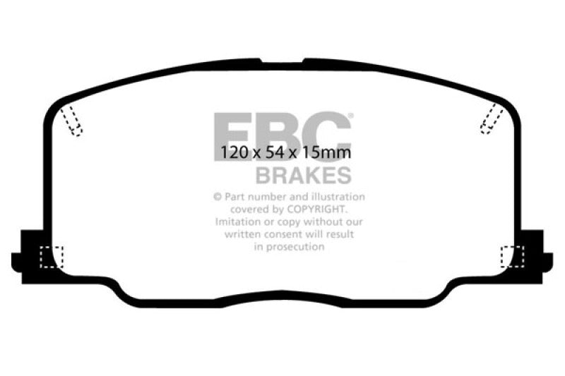 EBC 90-91 Lexus ES250 2.5 Yellowstuff Front Brake Pads - eliteracefab.com