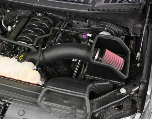 JLT 15-19 Ford F-150 5.0L Black Textured Cold Air Intake Kit w/Red Filter - eliteracefab.com
