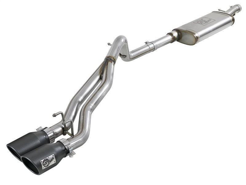 aFe Rebel Series Cat-Back 2.5in Dual Center Exit SS Exhaust w/ Black Tips 07-14 Jeep Wrangler V6 aFe