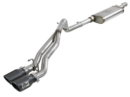 aFe Rebel Series Cat-Back 2.5in Dual Center Exit SS Exhaust w/ Black Tips 07-14 Jeep Wrangler V6 aFe