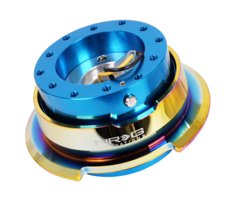 NRG Quick Release Gen 2.8 - Blue Body / Neochrome Ring - eliteracefab.com