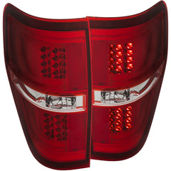 ANZO USA Ford F-150 Led Taillights Red/Clear; 2009-2013 - eliteracefab.com