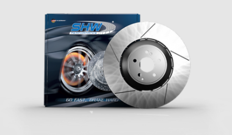 SHW 17-20 Porsche Panamera 4 3.0L w/20in Wheel/Red Caliper w/o Ceramic Brake Left Rear Slot LW Rotor - eliteracefab.com