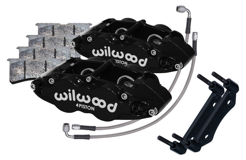 Wilwood 69-83 Porsche 911 Front Superlite Caliper Kit 3.5in MT - Black Wilwood