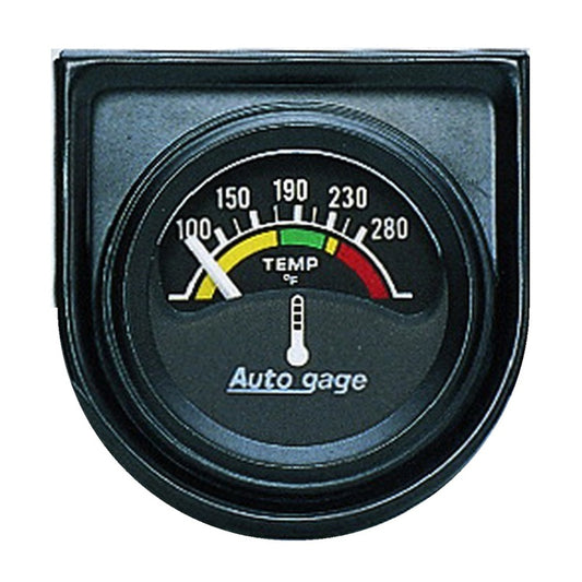 AutoMeter Gauge Console Water Temp 1.5in. 280 Deg. F Elec Blk Dial Blk Bezel Autogage 2355