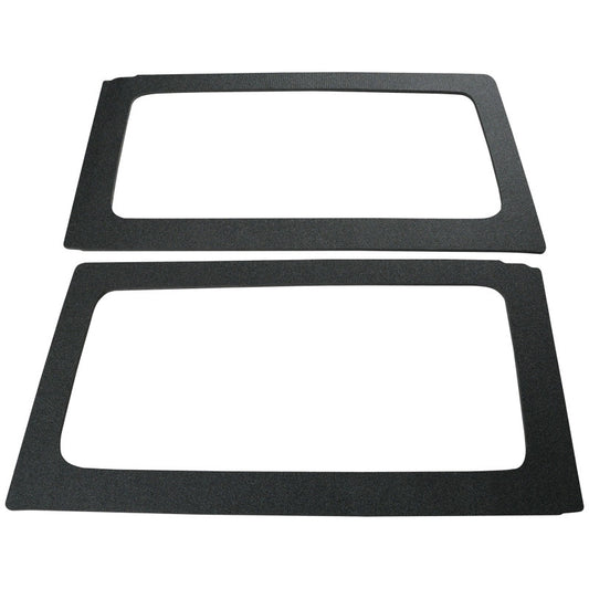 DEI 11-18 Jeep Wrangler JK 2-Door Boom Mat Rear Side Window Trim - 2 Piece - Black DEI