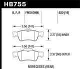 Hawk Performace HPS Rear Brake Pads - HB755F.620